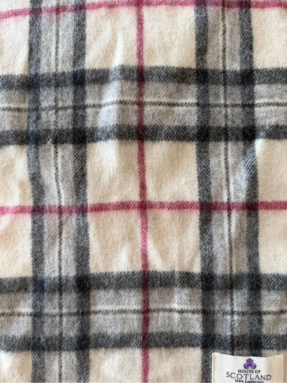 Vintage Made in Scotland 100% Lambswool Scarf Quiet Luxury Winter